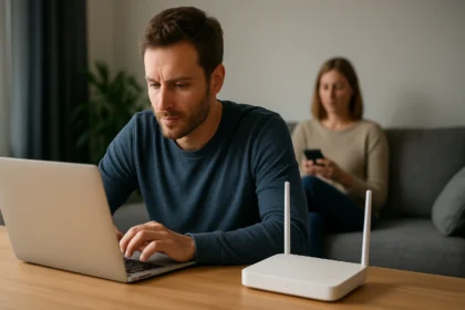 Referenciakép az 802.11n Wi-Fi szabvány használatakor otthoni környezetben.