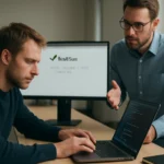 Két programozó tesztvezérelt fejlesztés során együttműködik.