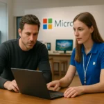 Microsoft Store ügyfélszolgálati élmény virtuális bemutatója.