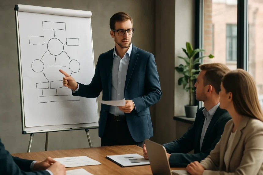 Stratégiai menedzsment ülése, üzleti tervezés bemutatója