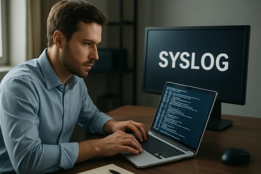 Syslog protokoll használata informatikai környezetben naplózáshoz.