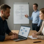 Szoftverfejlesztési folyamatfejlesztés megbeszélés munkakörnyezetben