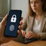 Jelszó nélküli hitelesítés mobilalkalmazás jelenete