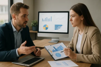 IT teljesítménymenedzsment megbeszélése grafikonokkal