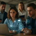 Csapat munka a digitális technológiák és konvergencia témájában.