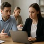 Két szakember beszélget a belföldi kiszervezés előnyeiről