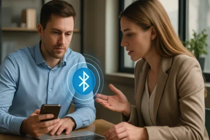 Bluetooth kommunikációs kapcsolatot részletező üzleti megbeszélés