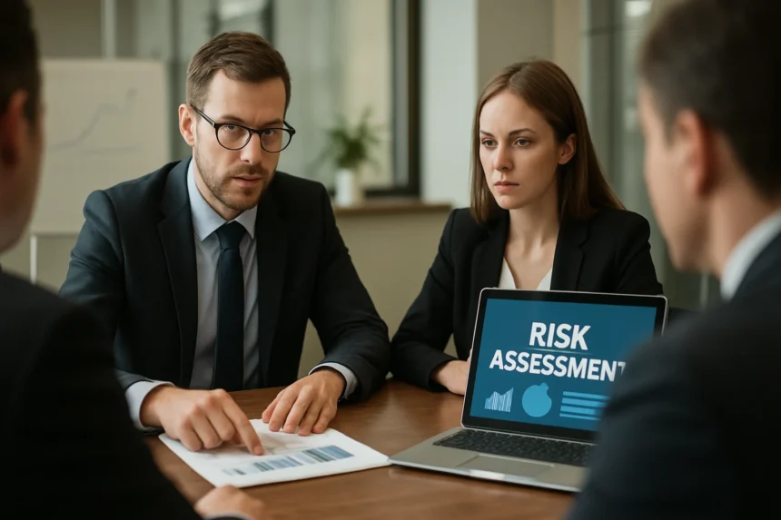 Üzleti kockázatértékelést bemutató szakmai értekezlet