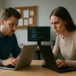 Programozók, akik versengési helyzetet elemeznek az informatikában.