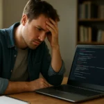 Kódot javító programozó szintaktikai hiba miatt