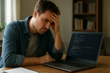 Kódot javító programozó szintaktikai hiba miatt