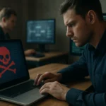 Kiberbiztonsági szakértő, aki a támadás vektorait elemzi