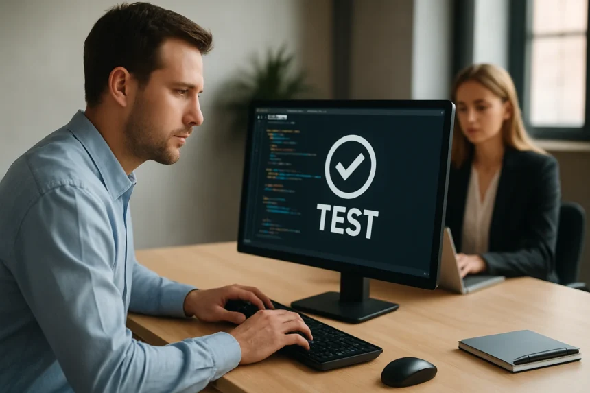 Szoftvertesztelés munkahelyi környezetben, TAAS modell alkalmazásával.