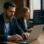 Kiberbiztonsági szakemberek dolgoznak megtévesztési technológiával.