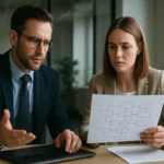 Két szakember, akik az IT irányításról és a COBIT keretrendszerről beszélgetnek.