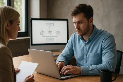 Férfi és női informatikusok munkával, OSI modell és alkalmazási réteg