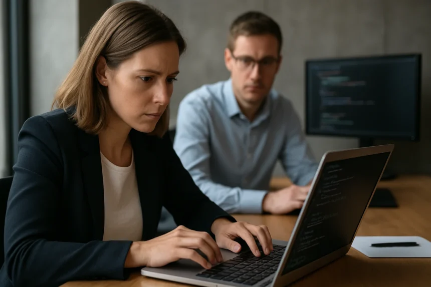 Két programozó, akik SQL Injection védelemre koncentrálnak