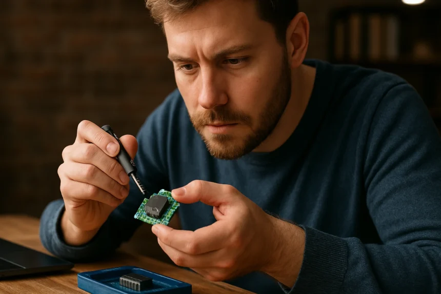 Férfi EEPROM programozása mikrokontrolleren