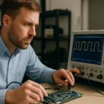 Bebizonyított impulzusforma elektronikákban egy oszcilloszkóp segítségével