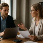 Két szakember beszélget egy IT viszonteladói stratégia fejlesztéséről.