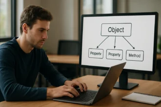 Programozó munka közben, az objektumokról és azok jellemzőiről.