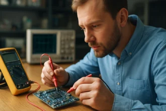 Feszültség referencia tesztelése elektronikai áramkörön