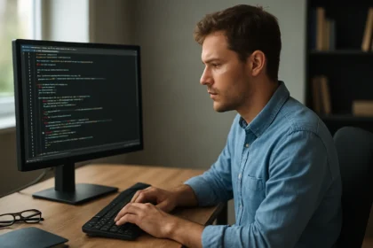 Programozó kódolás közben, értelmező parser szerepéről