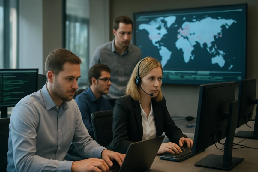 CERT csapat kiberbiztonsági incidens kezelés közben