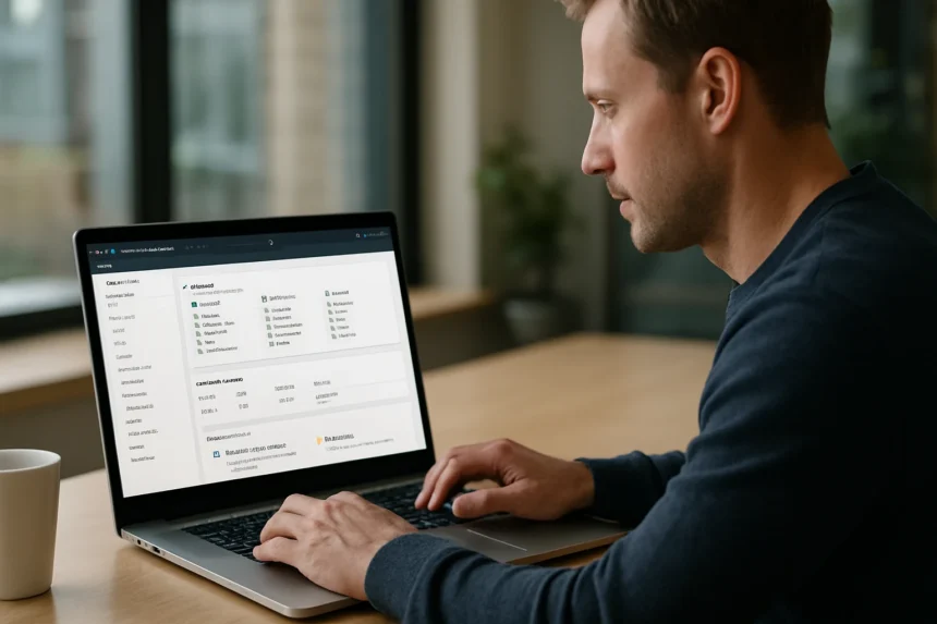 Felhasználó az AWS Management Console webes alkalmazásával dolgozik.