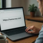 Felhasználó laptopján megjelenő URL címe: https://www.exy.com